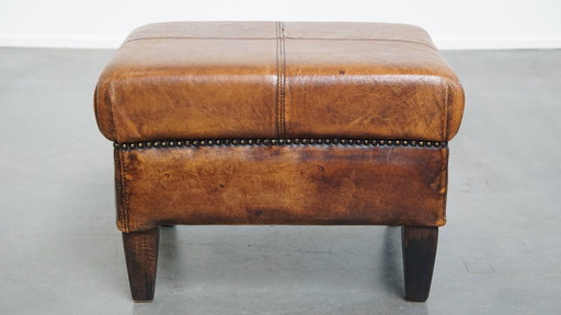 Porte-harnais vintage en cuir de mouton avec rivets décoratifs