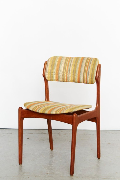 Sedie da pranzo n. 49 di Erik Buch per O. D. Møbler, anni '70, set di 4