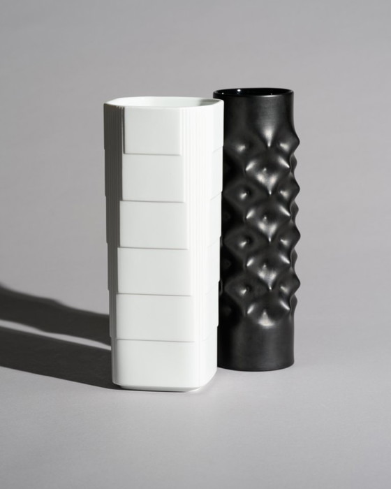 Image 1 of Dieter Mankau & Christa Häusler-Goltz Porcelaine Noire Bisque Porcelain Vase Duo