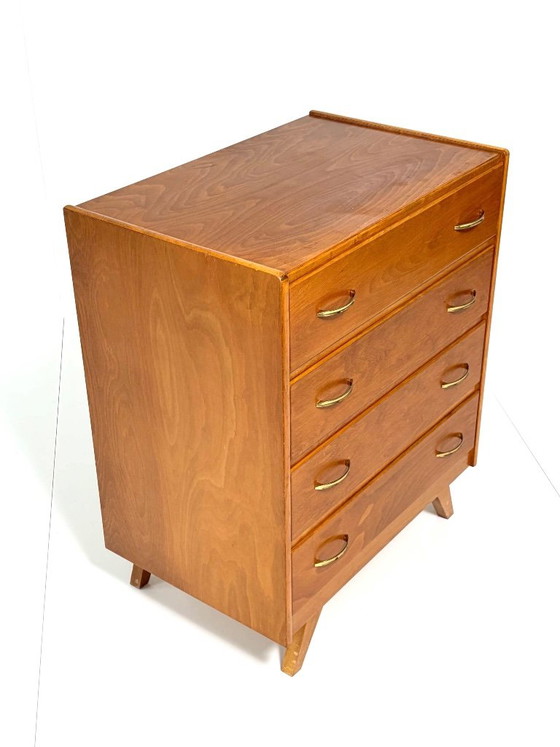 Vintage Chest of drawers with 4 drawers – Mid-Century Modern, 1950s, Teak look – Wood (photo 7 of 15)