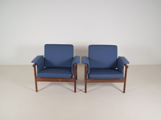 Rare set of Danish Wiki Armchairs by Illum Wikkelso for Koefoeds Mobelfabrik – Wood (photo 6 of 10)