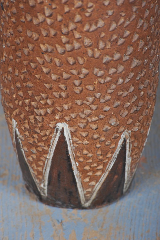 Original Mid-Century Vase, Ceramic, Well-Preserved Condition, Czech, 1940s (photo 4 of 8)