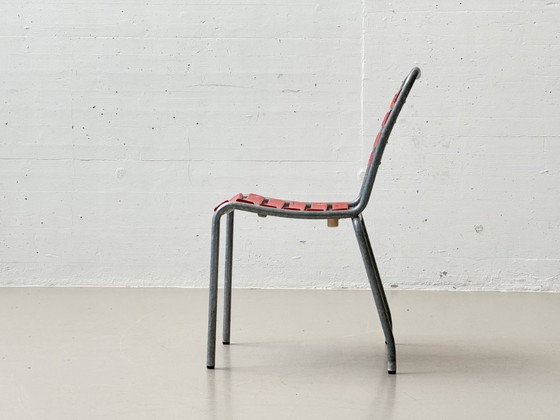 Image 1 of Gartenstühle aus Eschenholz mit feuerverzinktem Stahlgestell von Atelier Alinea, 1970er Jahre