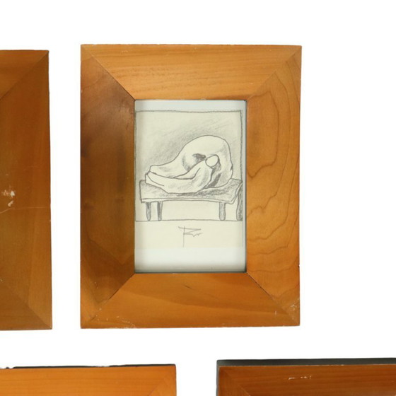 Image 1 of Set van 5 Schetsen Kunst Roger Vansevenant (1922-2013)