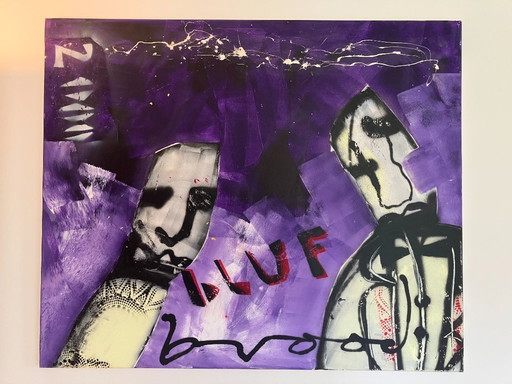 Herman Brood - Original painting 'BLUF 2000'