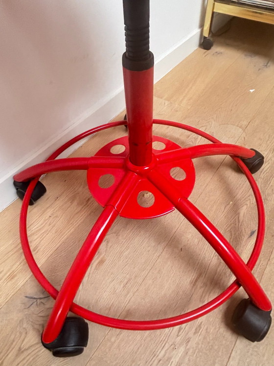 Sgabello vintage IKEA Traktor / sgabello sedile trattore – Rosso – Sedie girevoli, Plastica, Metallo (photo 6 of 9)