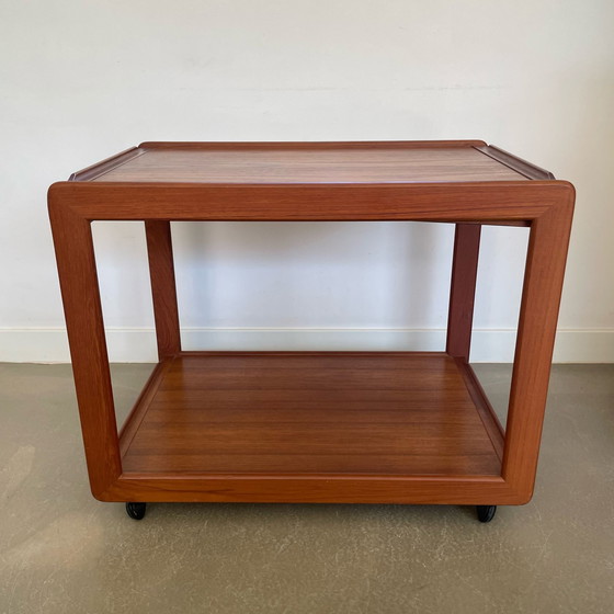 Image 1 of Scandinavian Design Teak Bar Cart, Trolley, Side Table, 1960s