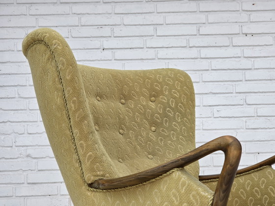 Image 1 of Poltrona danese degli anni '60 di Slagelse Møbelværk, modello 157, velluto