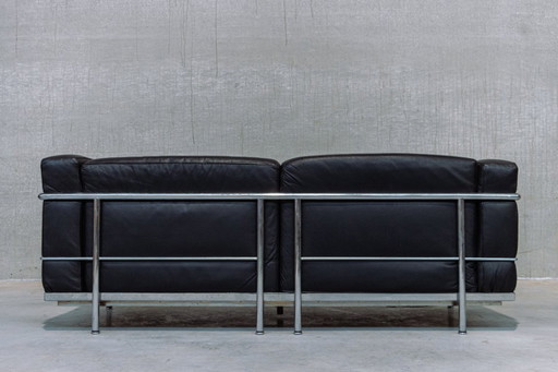 Vintage 1980s Cassina Lc3 2 seater