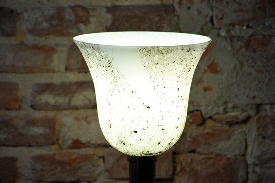 Restored Art Deco Table Lamp, Brass, Glass, New Electrification, Czech, 1940s (photo 7 of 8)