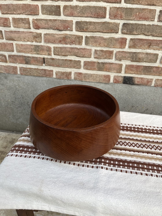 Ciotola danese vintage in teak per frutta o insalata, risalente agli anni '70. – Ciotole, Wood (photo 5 of 7)