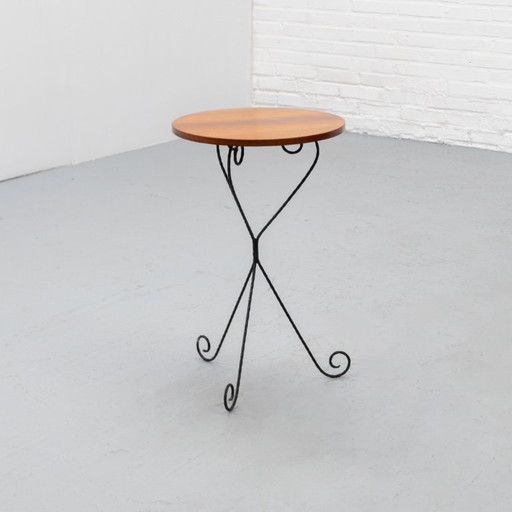 Bijzettafel Smeedijzer Frankrijk 60's – Wood