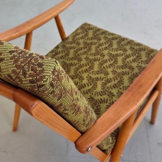 Mid-Century Fauteuil, Tsjechoslowaakse TON Fabriek, Vintage Jaren 60 70 – Textile, Wood (photo 5 of 8)