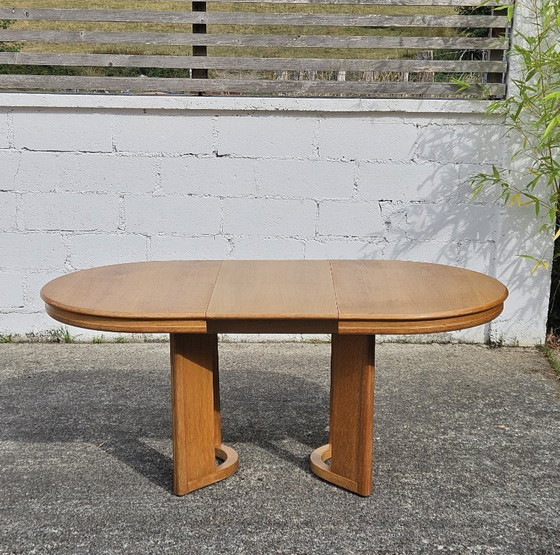 Image 1 of Table de salle à manger danoise extensible - Table de salle à manger post-moderne - années 80