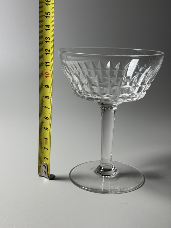 Image 1 of Val Saint Lambert - Set di 6 coppe di cristallo - Servizio Mery. Art Déco anni '40