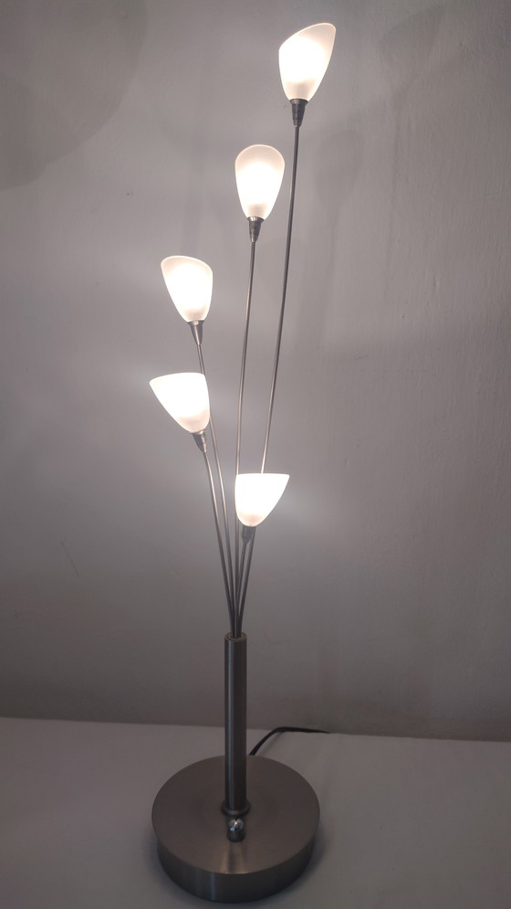 Image 1 of Metal Table Lamp With 3 Chalices and Dimmer
