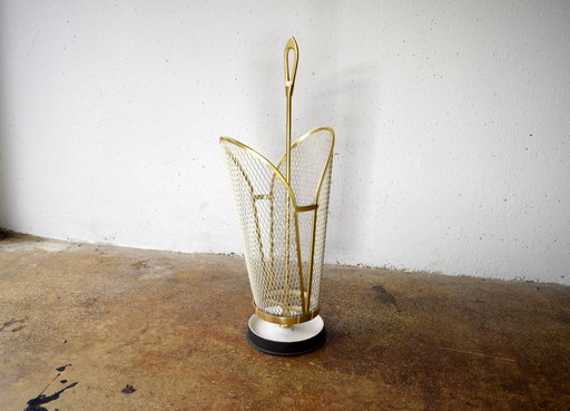 Vintage Metalen Paraplubak Schirmständer 1950