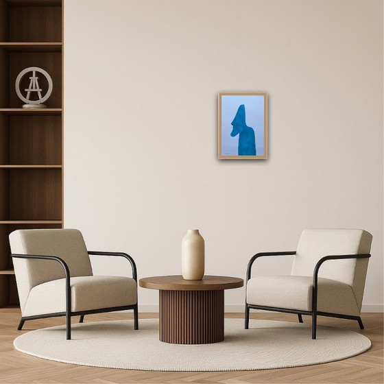 Image 1 of Turquoise India ink on white paper.  Format 30x21cm.