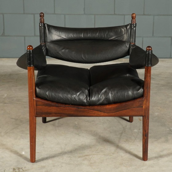 Poltrona lounge 'Modus' di Kristian Vedel - Søren Willadsen - anni '60 – Poltrone, Leather, Wood, Vintage (photo 8 of 14)