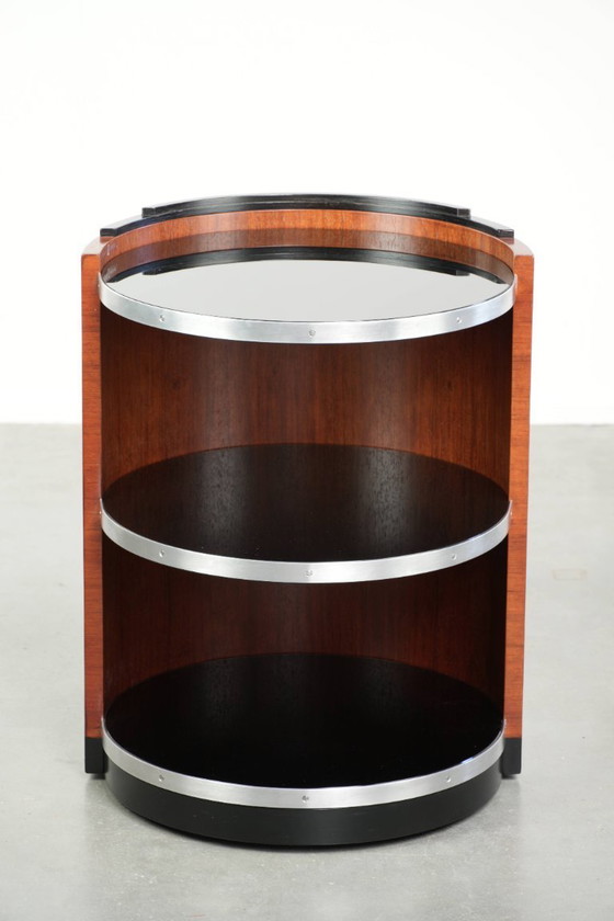 Image 1 of Mesa auxiliar/de bar móvil única de Schuitema con tablero de cristal negro de la serie Decoforma.