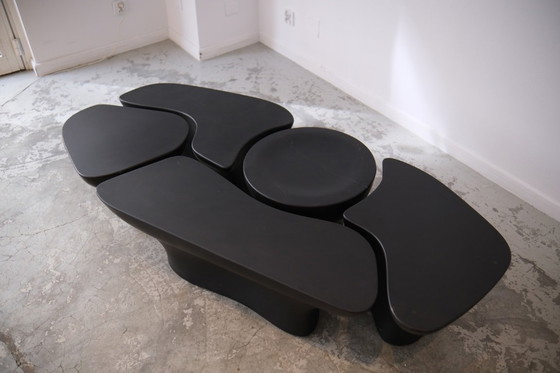 Image 1 of Tavolino da caffè in marmo nero - AULYOM STUDIO