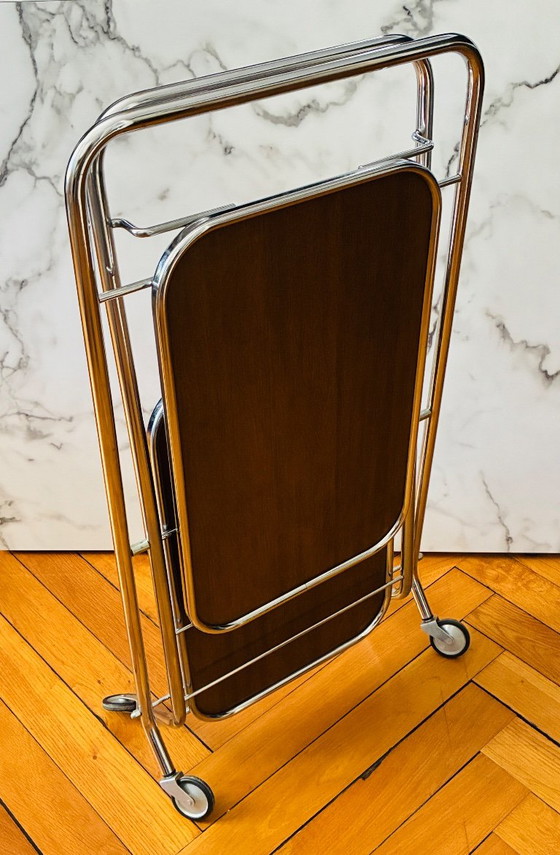Vintage serveerwagen op wielen – Metal (photo 10 of 10)