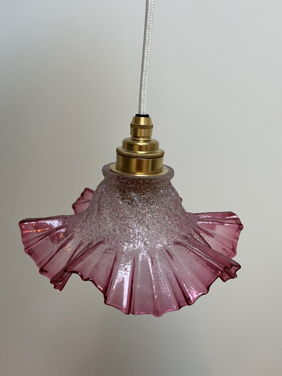 Image 1 of Lampada a sospensione unica, vintage, con decorazioni in zucchero (stile francese/Art Déco)