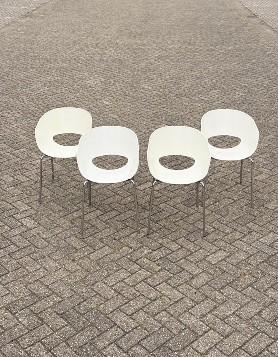 4x Orbit Large Stoelen Sintesi – Eetkamerstoelen, Plastic, Aluminium (photo 3 of 13)