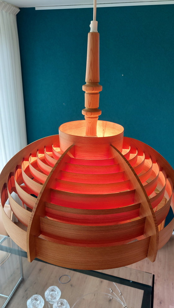 Image 1 of Vintage Lamella Pendant Lamp H.A. Jakobsson 1960's