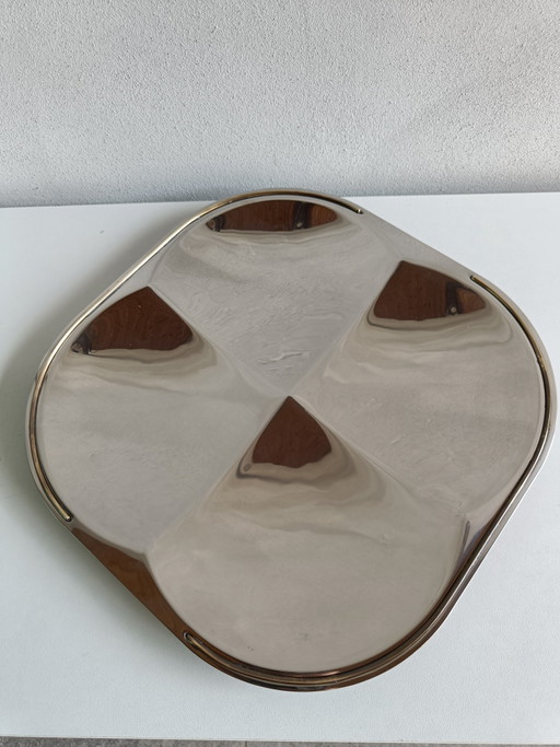 Per Whoppah meglio:
Bandeja vintage de acero inoxidable Gottinghen de los años 70-80