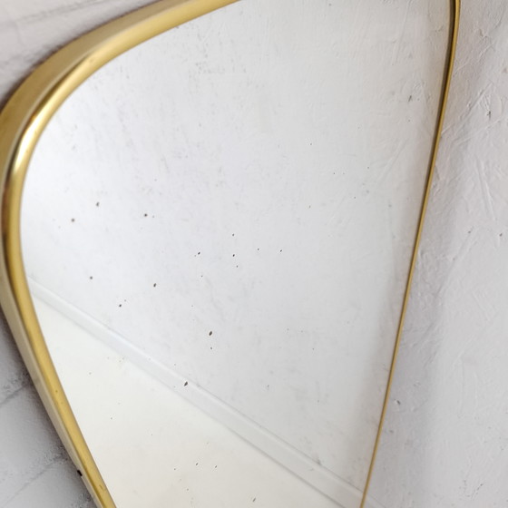 Image 1 of Vintage spiegel messing jaren 60/70 organisch