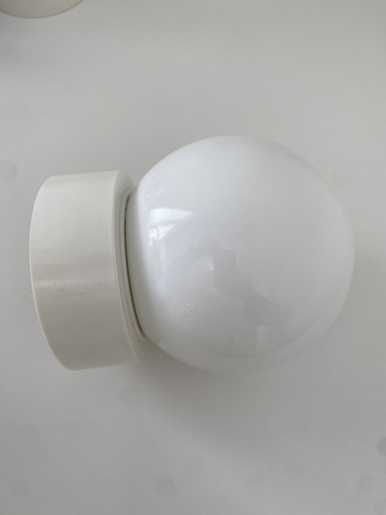 Image 1 of 2x Vintage Corodex Bollampen Plafondlamp Wandlamp – Jaren 60/70 – Mid Century