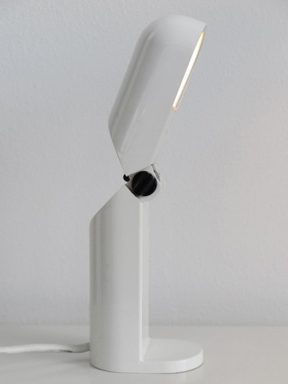 Zwart-witte plastic Tafellampen, Italië, jaren '60, set van 2 – Kunststof (photo 21 of 26)