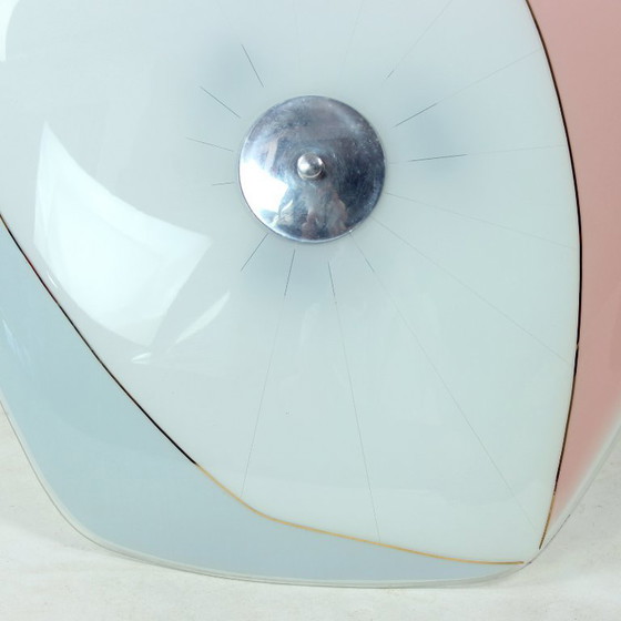 Image 1 of Mid Century Glass Ceiling Light By Napako, Czechoslovakia, 1960s