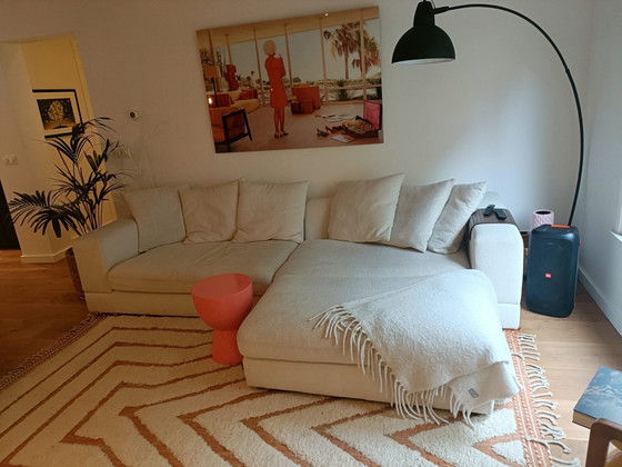 Sofá esquinero Lifestyle blanco con otomana, Auping, Sofás esquineros, Textil, Crema (foto 4 de 7)
