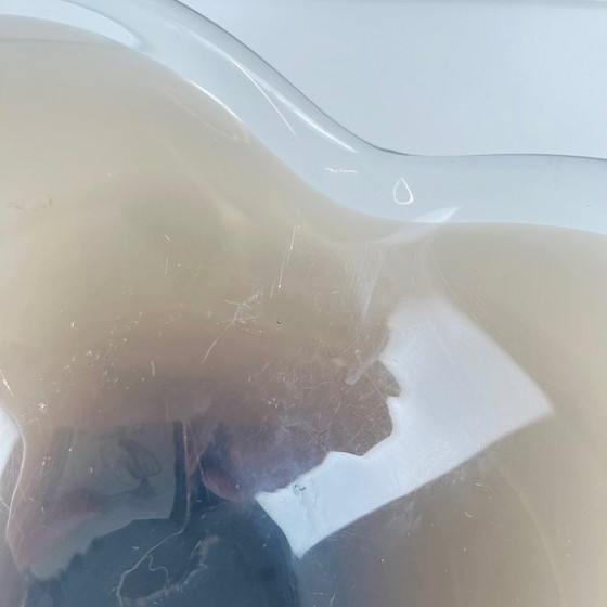 Image 1 of Free-form blown smoked glass bowl, 1970