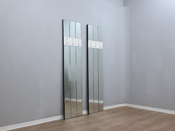 Image 1 of Vintage minimalistische wandspiegel kapstokset ITALIË jaren 70