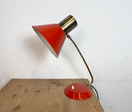 Image 1 of Vintage Red Table Lamp , 1970s