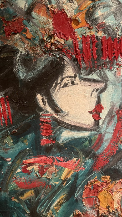Colorful painting by Mahmudi Agus Antono