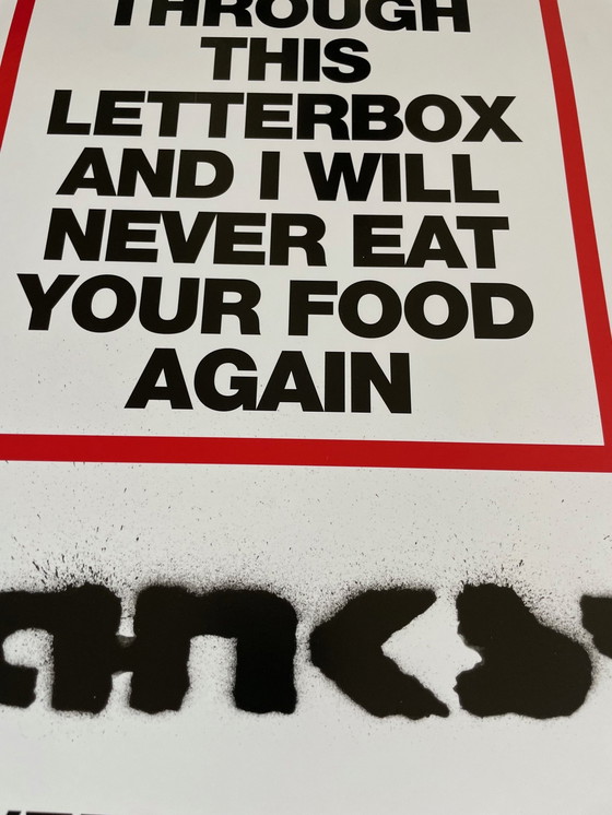 Image 1 of Affiche d'exposition Banksy, Vernissage 2012, Put a Menu, Still Kicking Gallery, Malmo
