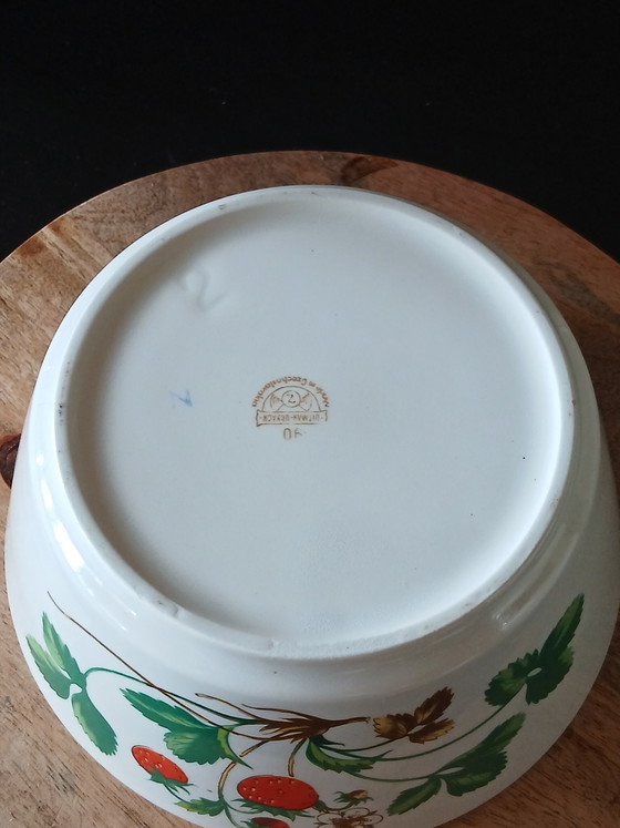 Image 1 of Prachtige Vintage Set Ditmar Urbach Aardbeien kommen (3-delig)