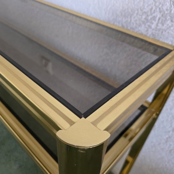Table console Vintage Hollywood Regency, Tables d'appoint, Métal, Doré (photo 3 sur 11)