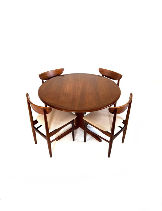 Vintage extendable Danish dining table, Falster Møbelfabrik '60 – Wood, Metal (photo 10 of 15)