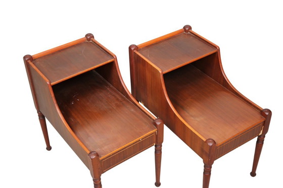 Image 1 of Coppia di comodini danesi d'epoca in mogano - anni '50