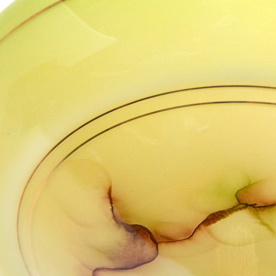 Image 1 of Hanglamp Opaline Geel Art Deco 1930