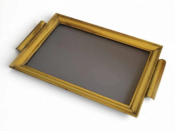 Messing Plateau Hollywood Regency 1960er – Tischdekoration, Brass (photo 5 of 11)