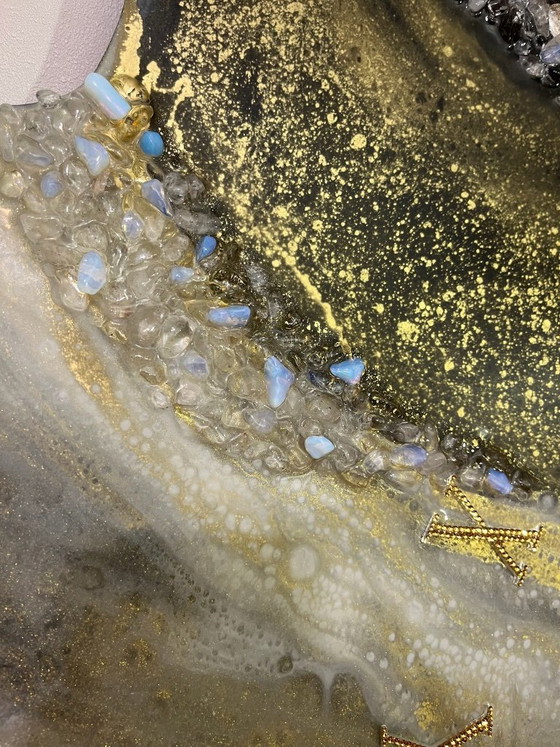 Image 1 of Horloge murale exclusive en résine époxy