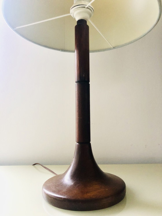 Image 1 of Deens Vintage Design Dyrlund Teakhout Tafellamp