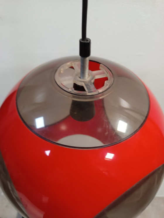 Image 1 of Vintage red space age lamp Bug Eye 1970s