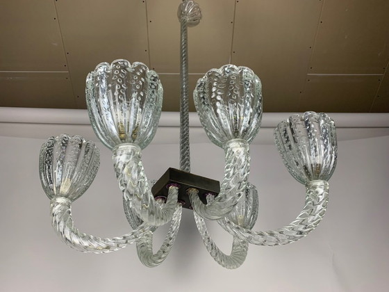 Image 1 of Seguso vetri d'arte Kronleuchter 1950er Jahre